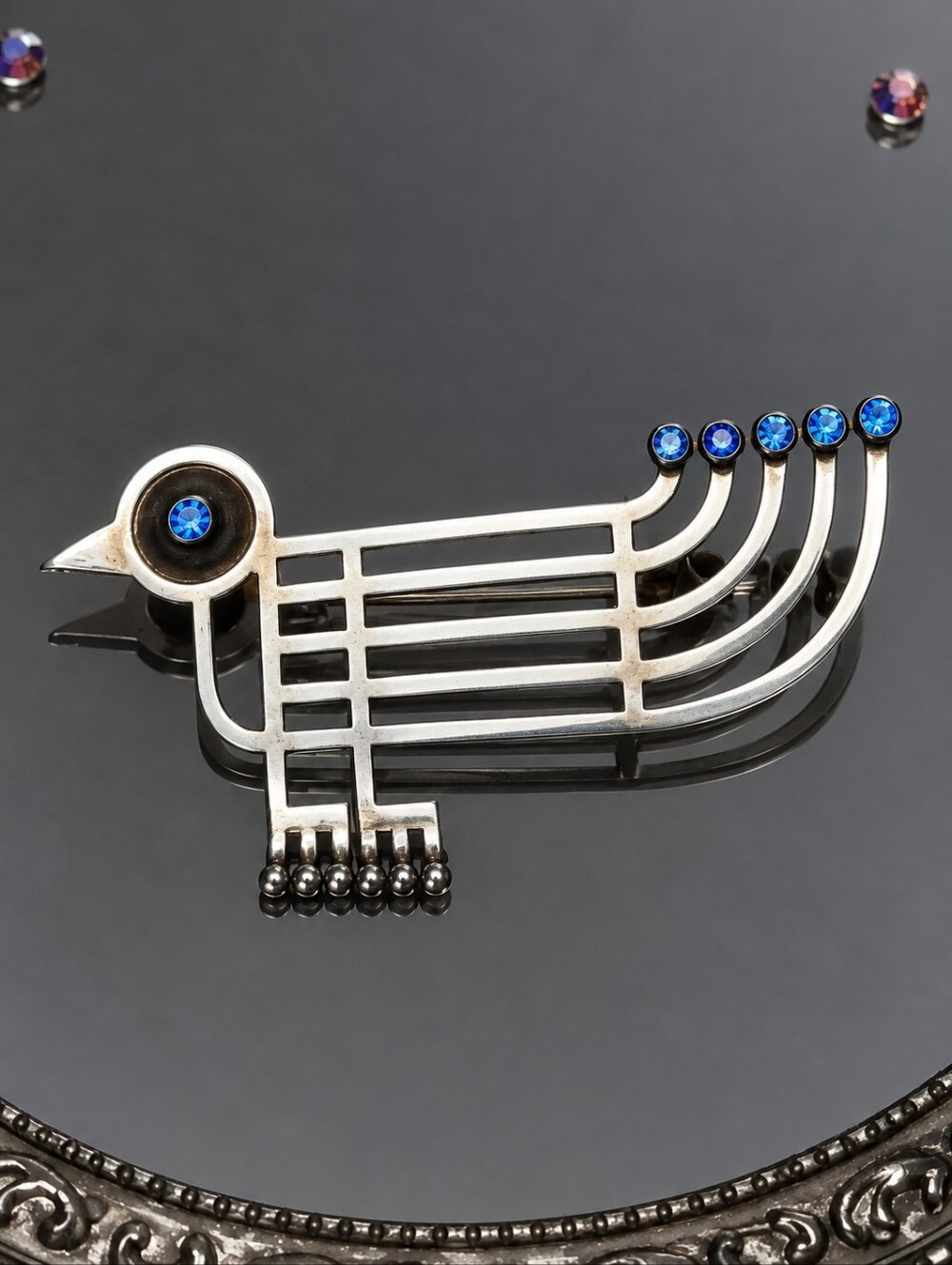 VTG Oswaldo Guayasamín Ecuador Sterling Silver Pre-Columbian Bird Brooch Pin